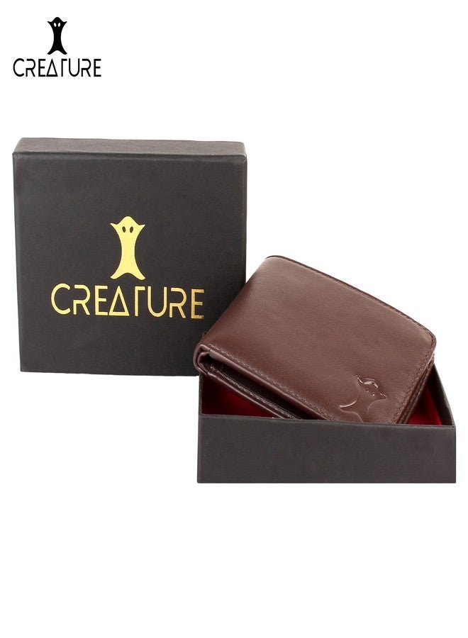CREATURE Classic Pu-Leather Brown Wallet/Purse for Men/Boys(Brown || D-01) - Image 2